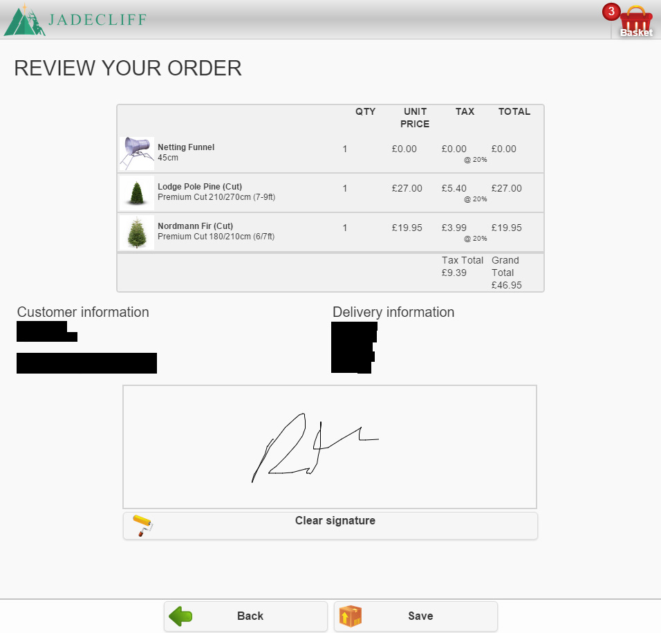 jadecliff sales app review sign page